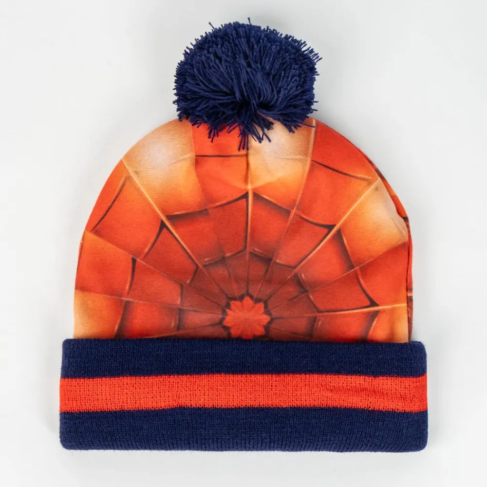 YM-EYEWEAR 2-Delt Hue og vante sæt - Spiderman - RØD/BLÅ- Luffer & Vanter|Elefanthuer & Huer