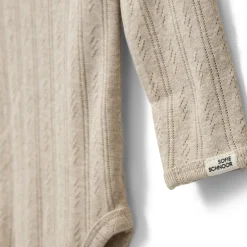 Sofie Schnoor Kids Dicte Body - Beige- Bodystocking Langærmet