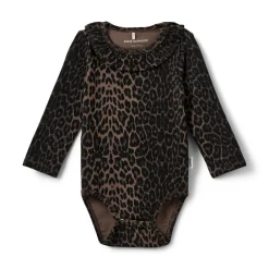 Sofie Schnoor Kids Dicte Body - Leopard- Bodystocking Langærmet