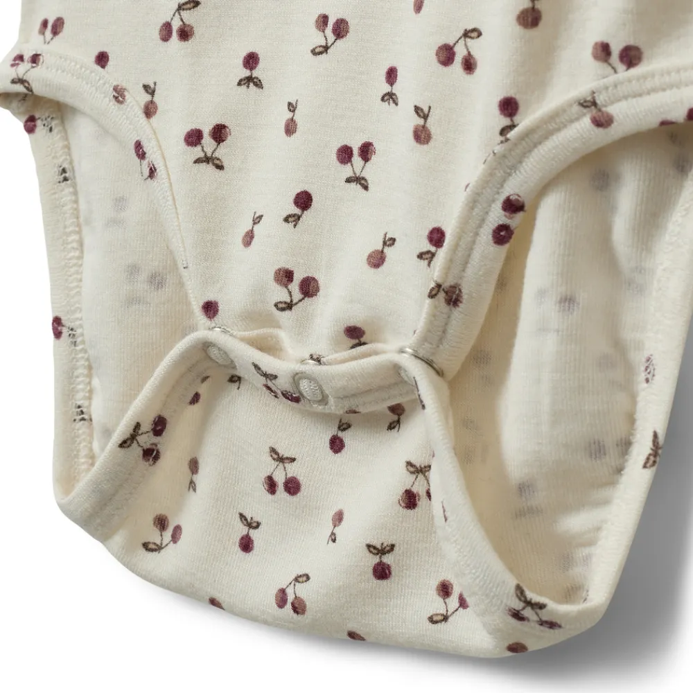 Sofie Schnoor Kids Dicte Langærmet Body - Cherry- Bodystocking Langærmet