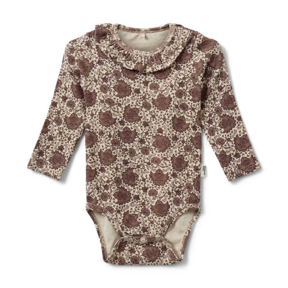 Sofie Schnoor Kids Dicte Langærmet Body - Flower- Bodystocking Langærmet