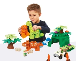 ECOIFFIER Dinoland m/køretøj & figurer- Små Byggesæt