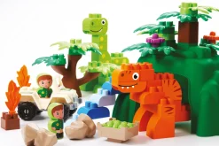 ECOIFFIER Dinoland m/køretøj & figurer- Små Byggesæt