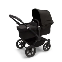 Bugaboo Donkey 5 mono complete - midnight black/black stel- Søskende/Tvillingevogne|Kombivogne Med Ergonomiske Sæder