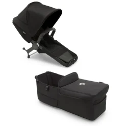 Bugaboo Donkey 5 mono complete - midnight black/black stel- Søskende/Tvillingevogne|Kombivogne Med Ergonomiske Sæder