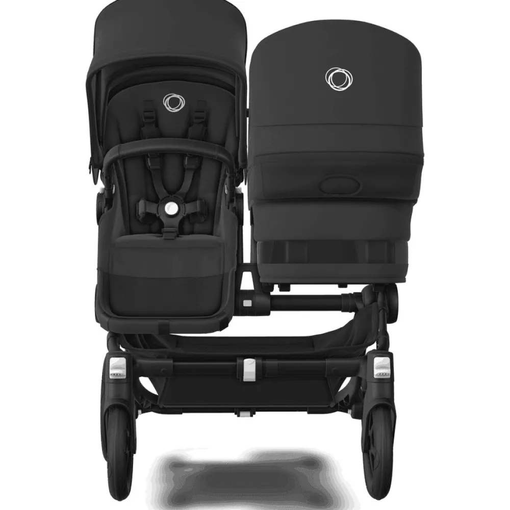 Bugaboo Donkey 5 søskendevogn complete - midnight black/black stel- Søskende/Tvillingevogne