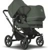Bugaboo Donkey 5 søskendevogn complete - forest green/black stel- Søskende/Tvillingevogne