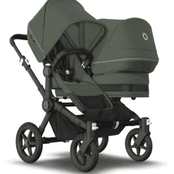 Bugaboo Donkey 5 søskendevogn complete - forest green/black stel- Søskende/Tvillingevogne