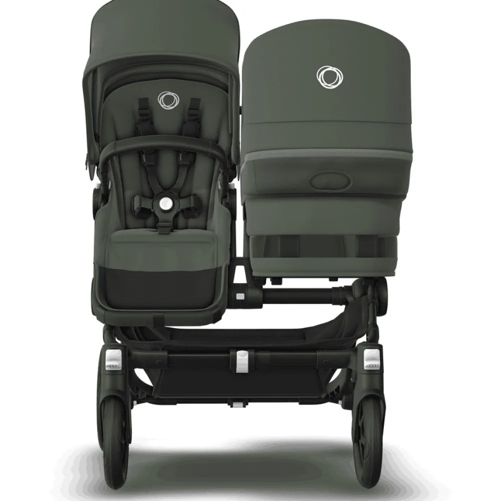 Bugaboo Donkey 5 søskendevogn complete - forest green/black stel- Søskende/Tvillingevogne