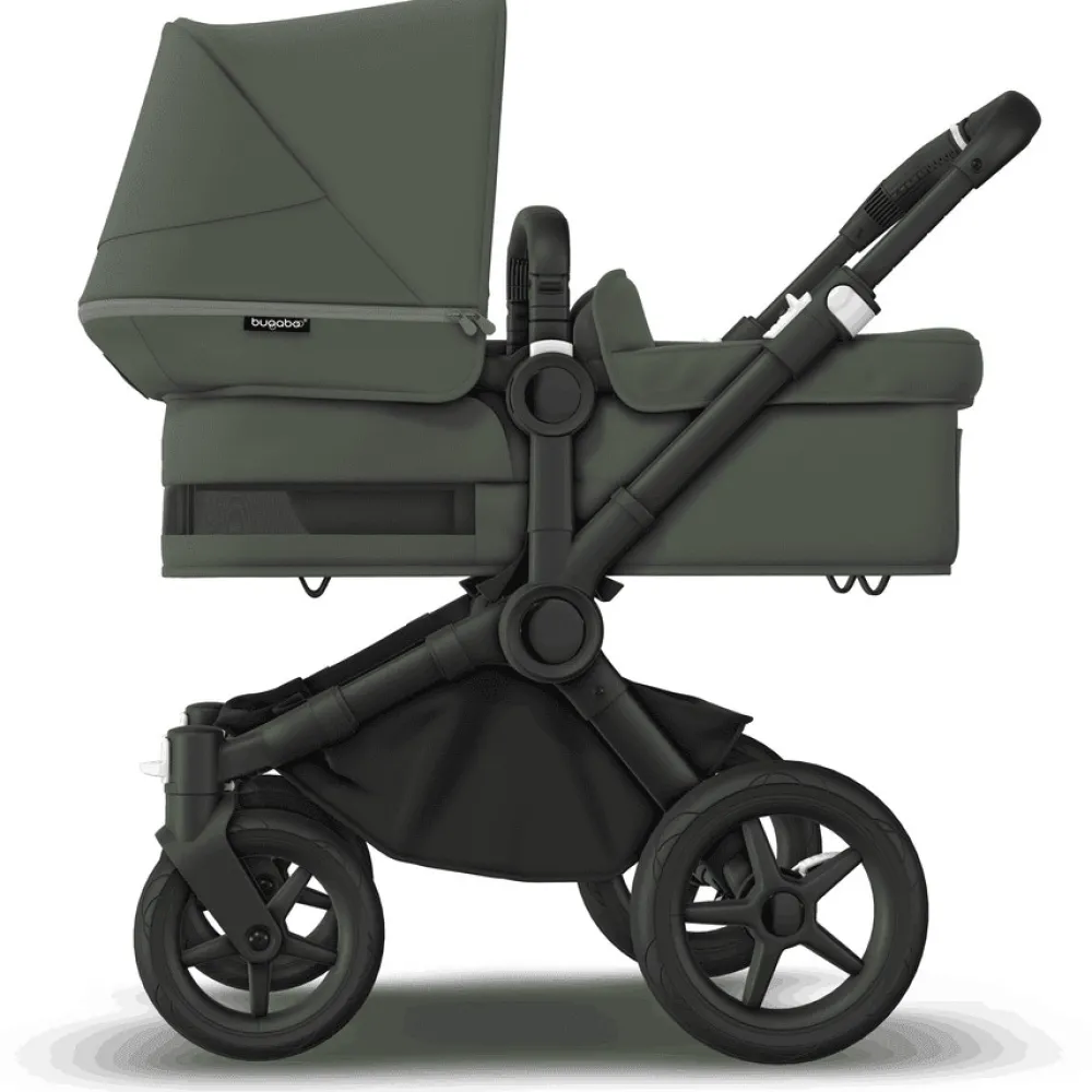 Bugaboo Donkey 5 søskendevogn complete - forest green/black stel- Søskende/Tvillingevogne