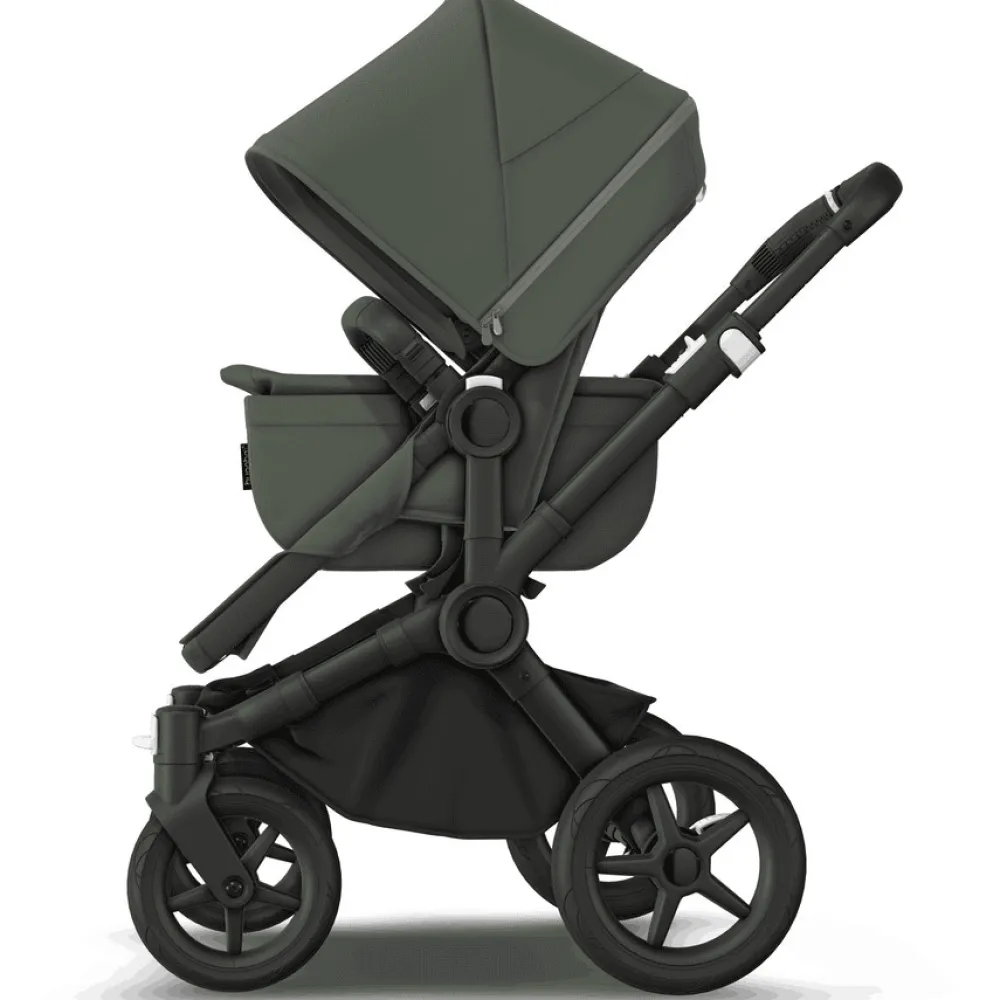 Bugaboo Donkey 5 søskendevogn complete - forest green/black stel- Søskende/Tvillingevogne