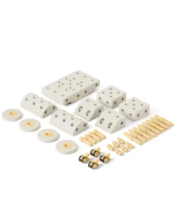 MODU Dreamer Set Sand Grey / Honey Yellow- Store Byggesæt|Tumlemøbler