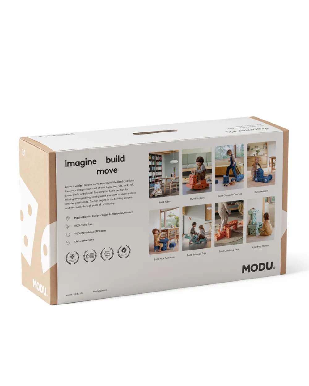 MODU Dreamer Set Sand Grey / Honey Yellow- Store Byggesæt|Tumlemøbler