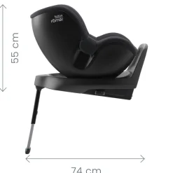 Britax Römer Dualfix M PLUS - space black- Autostole Med Integreret Baser|Autostole 61-105 Cm (3 Mdr.-4 År)