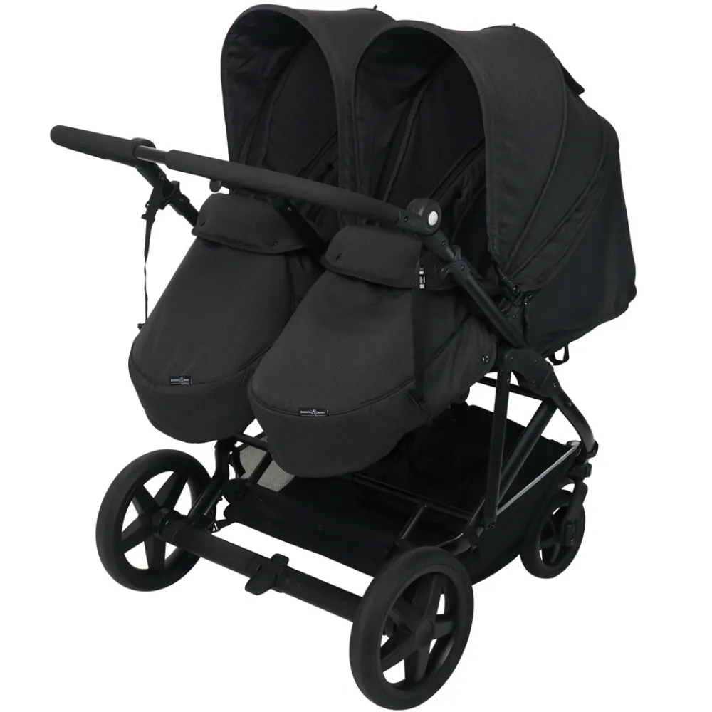BASSON Duo Twin klapvogn Antracit- Søskende/Tvillingevogne