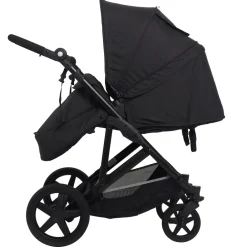 BASSON Duo Twin klapvogn Antracit- Søskende/Tvillingevogne