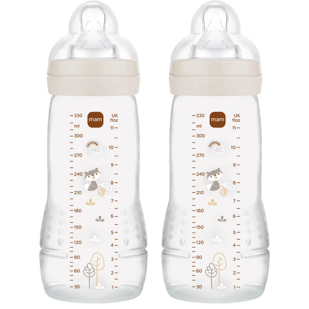 MAM Easy Active Baby Bottle 330ml 2pk Neutral- Sutteflasker