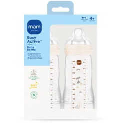 MAM Easy Active Baby Bottle 330ml 2pk Neutral- Sutteflasker