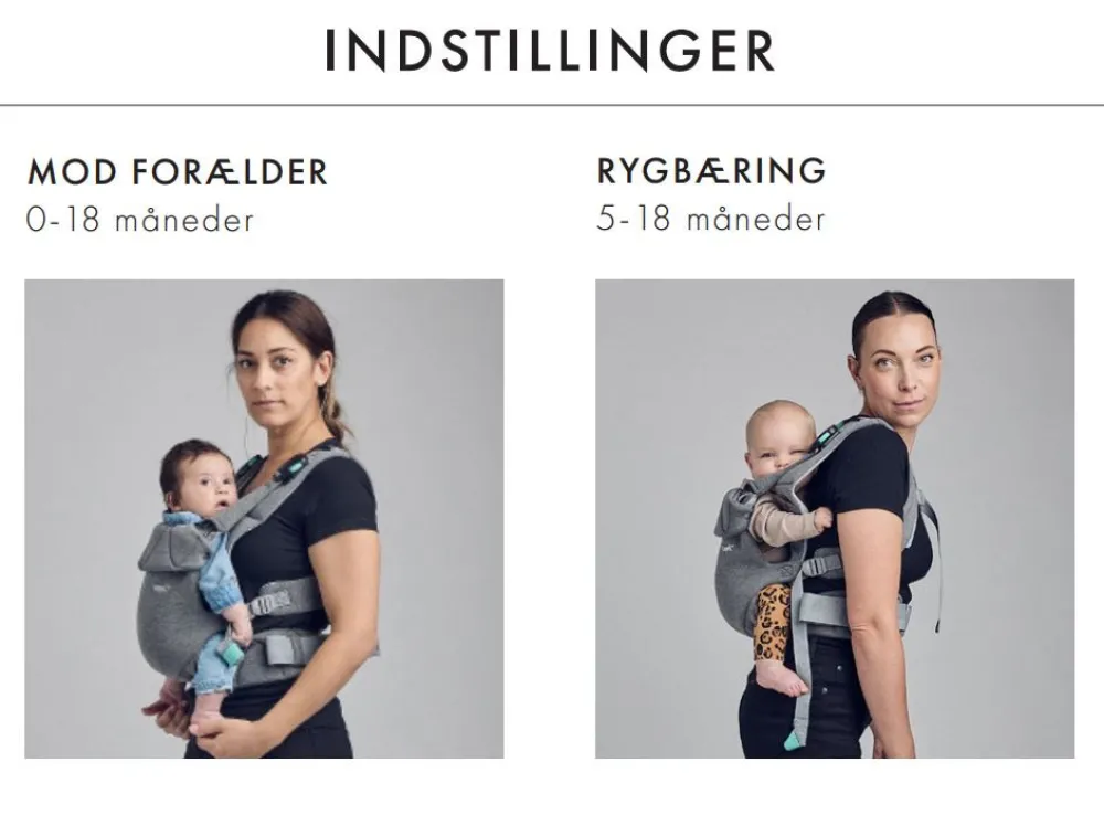 Najell Easy Soft Bæresele - Mercury Grey (jersey)- Bæreseler & Vikler