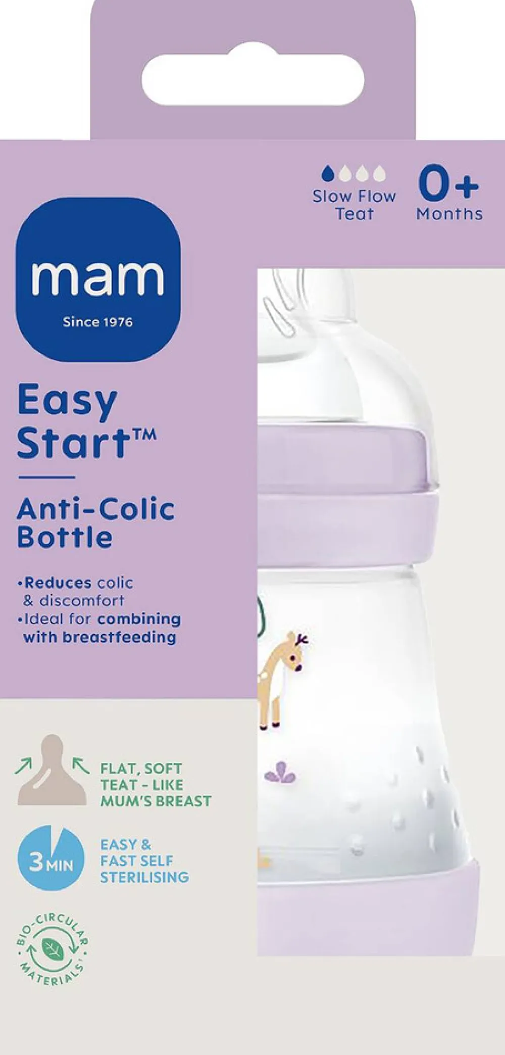 MAM Easy Start Anti-Colic 160ml lila - 1 stk- Sutteflasker