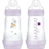 MAM Easy Start Anti-Colic 260ml 2pk Lila- Sutteflasker