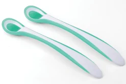 Nuvita EasyEating grøn - 2 termosensitive skeer- Bestik