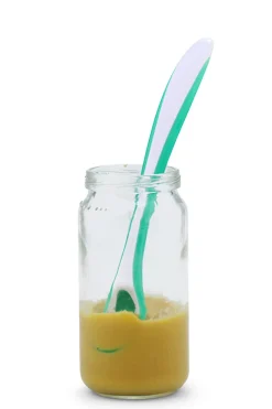 Nuvita EasyEating grøn - 2 termosensitive skeer- Bestik