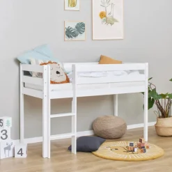 Hoppekids ECO Comfort halvhøj seng 70x160 cm. - hvid-Børn Juniorsenge