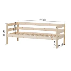 Hoppekids ECO Comfort Juniorseng med madras 70x160 cm. - Natur-Børn Juniorsenge