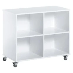 Hoppekids ECO Dream Halvhøj seng (delbar) hvid, med rumdeler og skrivebord-Børn Pakkeløsninger|Reoler