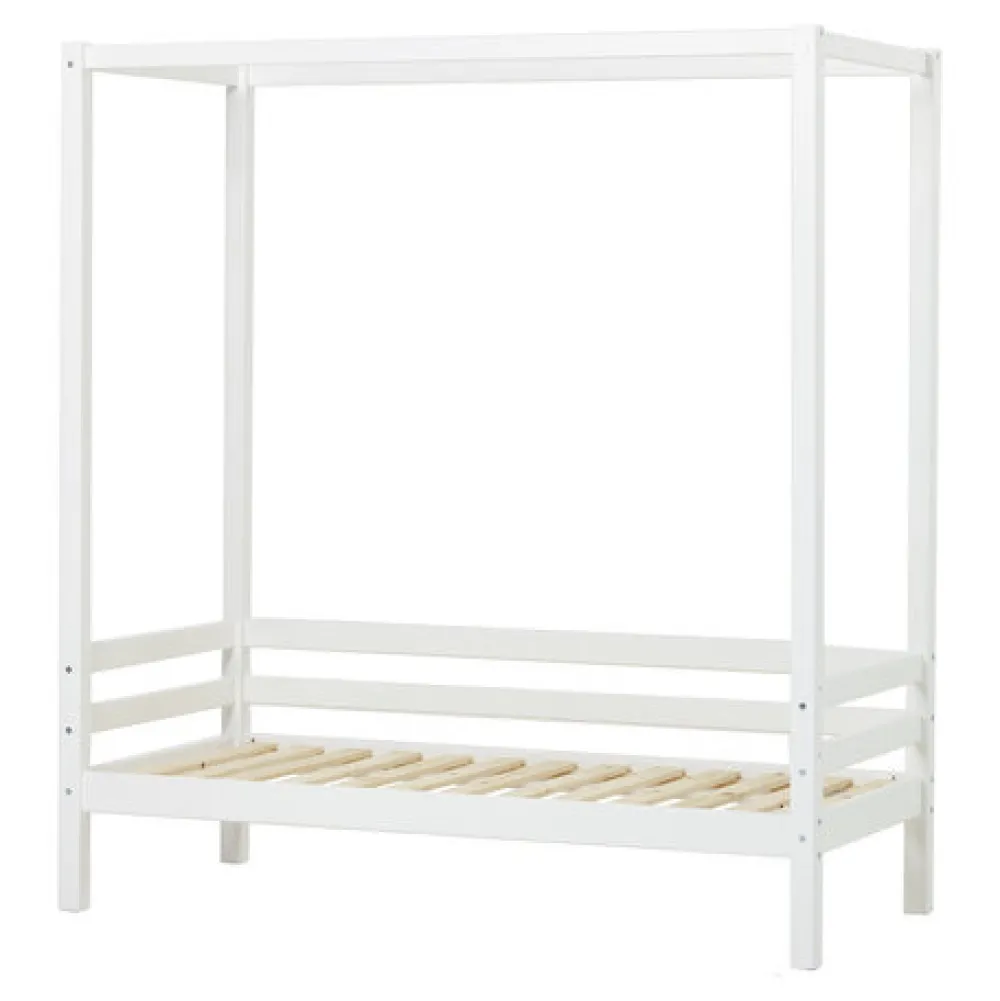 Hoppekids ECO Dream Himmelseng med madras 70x160 cm. - hvid-Børn Juniorsenge