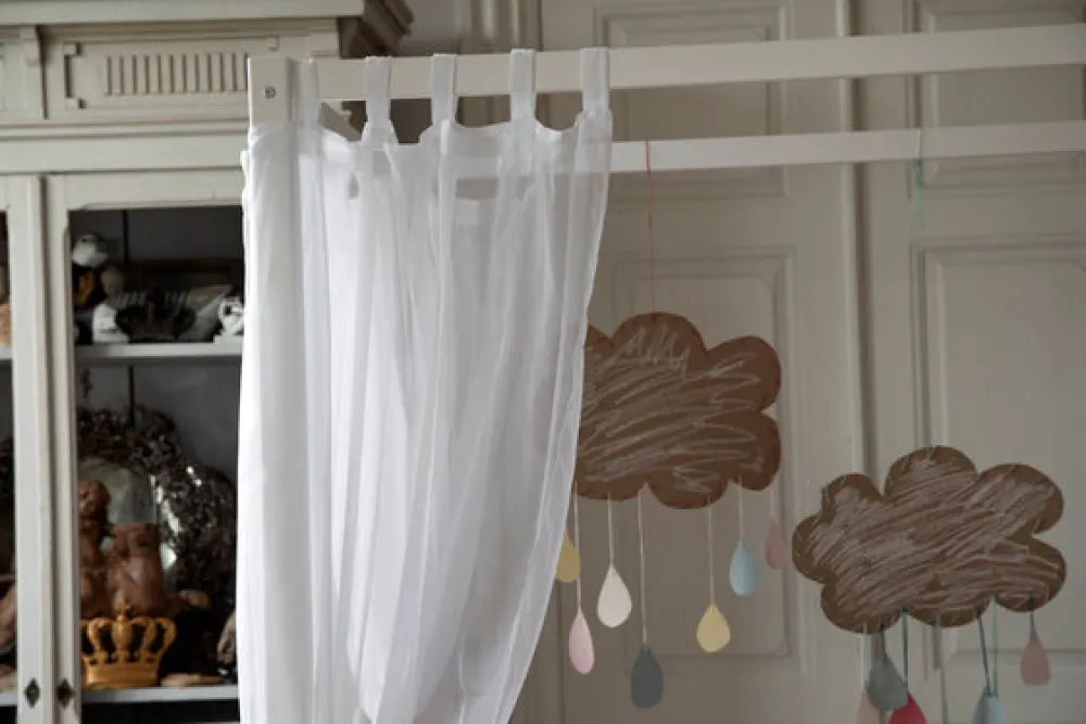 Hoppekids ECO Dream Himmelseng med madras 70x160 cm. - hvid-Børn Juniorsenge