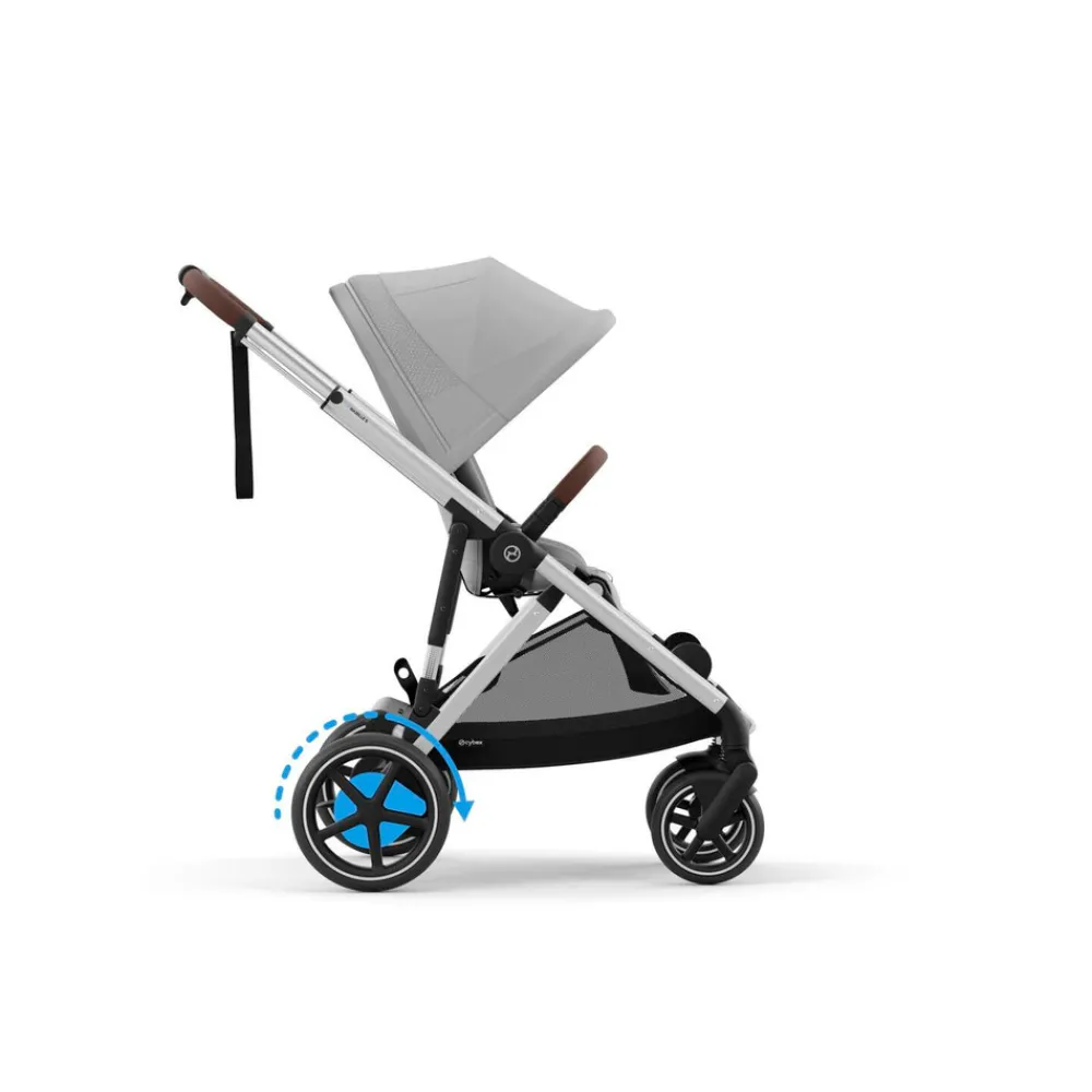 Cybex E-Gazelle S - Stone Grey | mid grey- Klapvogne Med Flade Sæder