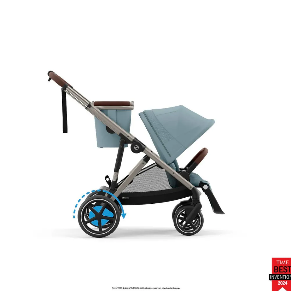 Cybex E-Gazelle S - Stormy Blue | light blue- Klapvogne Med Flade Sæder