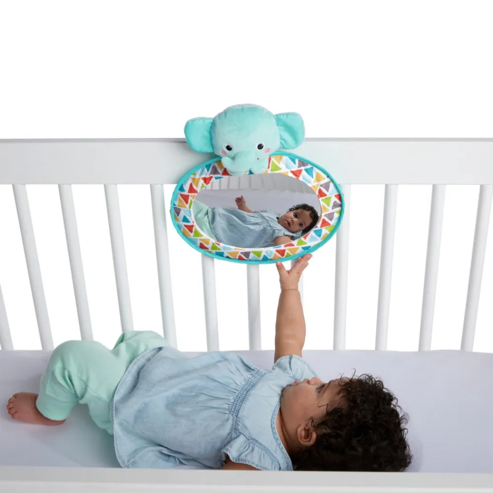 Bright Starts Elefant spejl- Legetøj Til Barnevogne & Autostole|Babyspejle