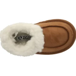 ZIG ZAG Elian Slippers - Cognac- Uld Hjemmesko