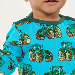 Småfolk Elstar Langærmet Body - Blue glow- Bodystocking Langærmet