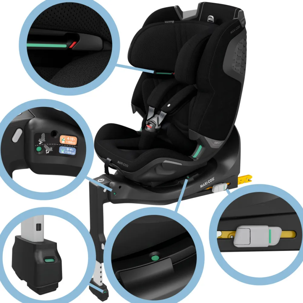 Maxi-Cosi Emerald 360 pro - authentic black- Autostole 40-150 Cm (0-12 År)