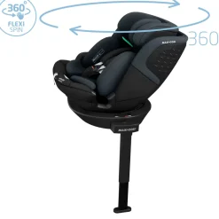 Maxi-Cosi Emerald 360 S - Tonal Black- Autostole Med Integreret Baser|Autostole 40-150 Cm (0-12 År)