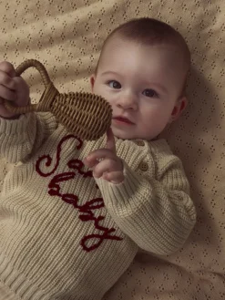 Lil' Atelier Emlen Mio Striksweater - Turtledove- Juletøj|Cardigans, Veste & Trøjer