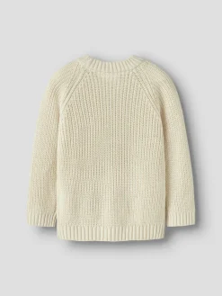 Lil' Atelier Emlen Mio Striksweater - Turtledove- Juletøj|Cardigans, Veste & Trøjer