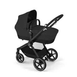 Cybex Eos Lux - Moon Black/Black- Kombivogne Med Ergonomiske Sæder