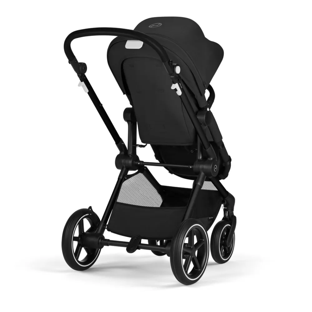 Cybex Eos Lux - Moon Black/Black- Kombivogne Med Ergonomiske Sæder