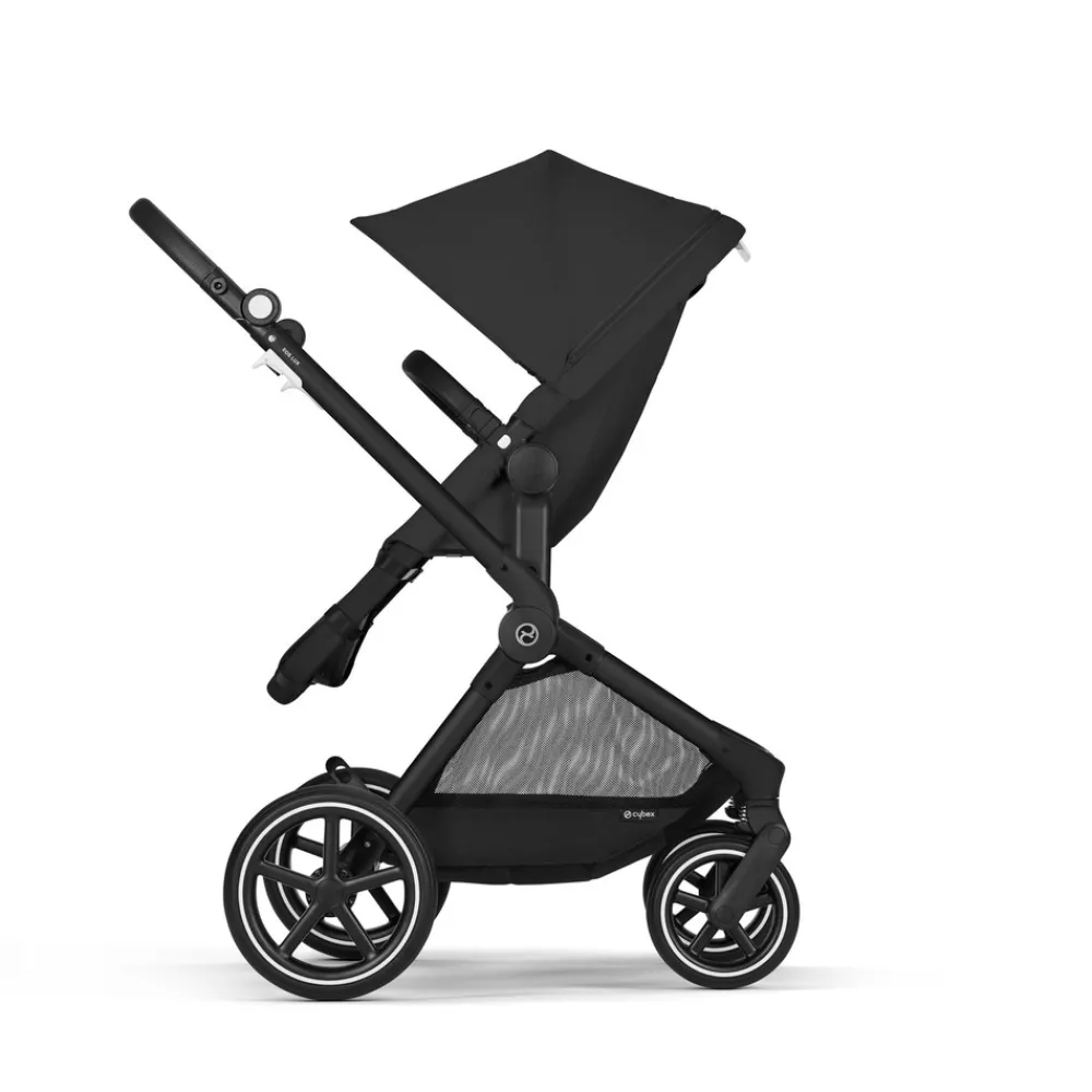 Cybex Eos Lux - Moon Black/Black- Kombivogne Med Ergonomiske Sæder