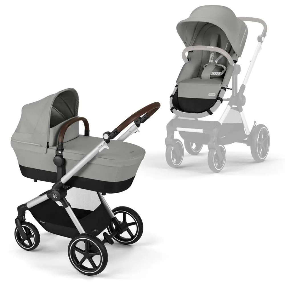 Cybex Eos Lux - Stone Grey- Kombivogne Med Ergonomiske Sæder