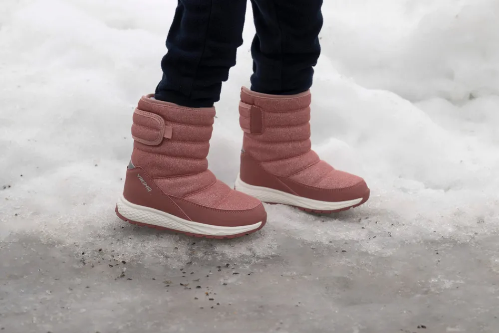 Viking Equip Glitter Warm WP Pull on - Pink- Vinterstøvler