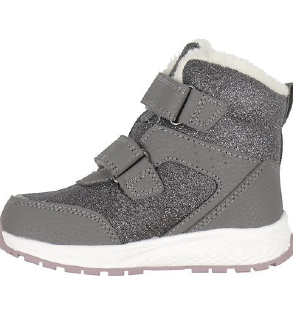 Viking Equip Glitter Warm WP 2V - Charcoal/Dusty Pink- Vinterstøvler