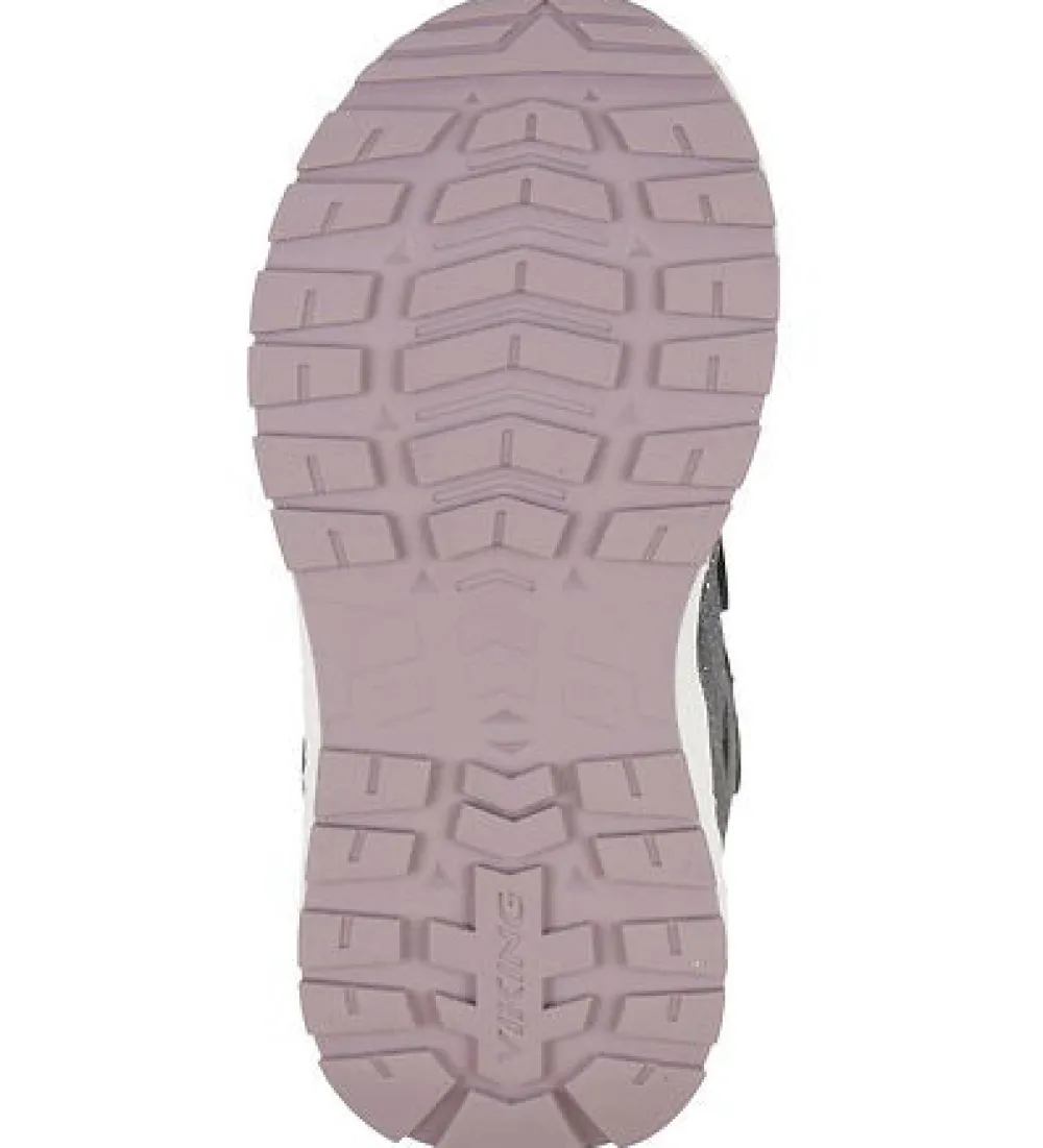 Viking Equip Glitter Warm WP 2V - Charcoal/Dusty Pink- Vinterstøvler
