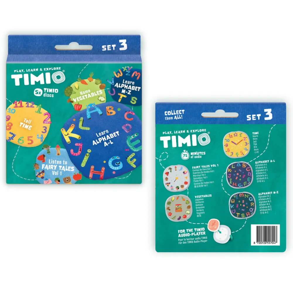 Timio Eventyr, tiden, grøntsager, alfabet A-L og M-Z- Musiklegetøj