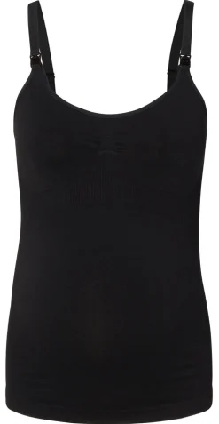 NOPPIES Evi Sømløs Ammetop - Black- Amme Bh'Er